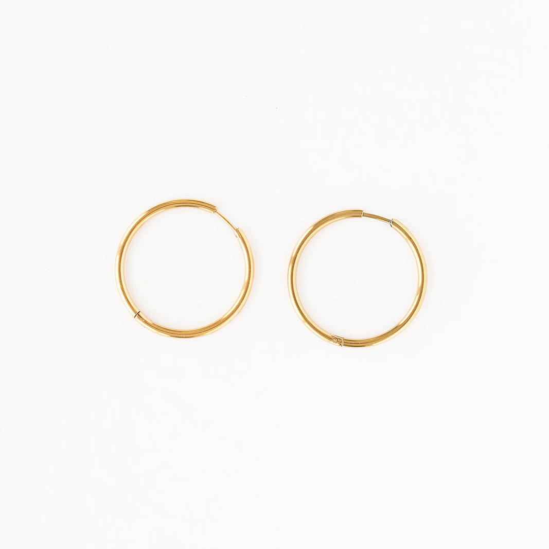 Endless Hoop Thin Gold