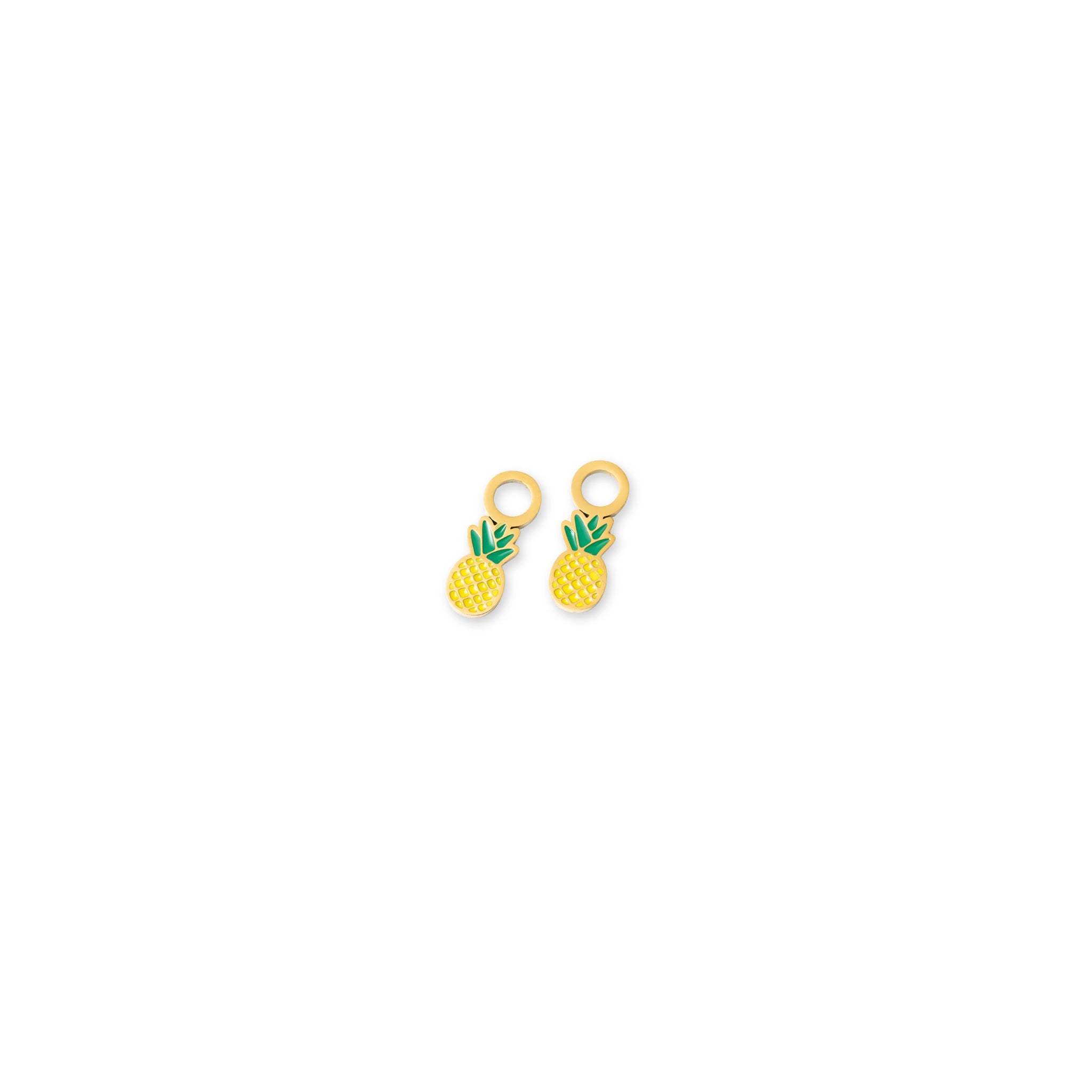 Pineapple-shaped earring charm on a white background