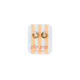 Red, white and blue striped hoop on card