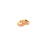 Red and white gold hoop