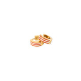 Red and white gold hoop