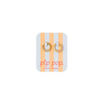 Opal hoop earring hypoallergenic - Pip Pop Post