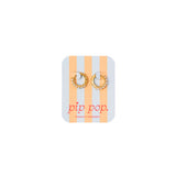 Opal hoop earring hypoallergenic - Pip Pop Post