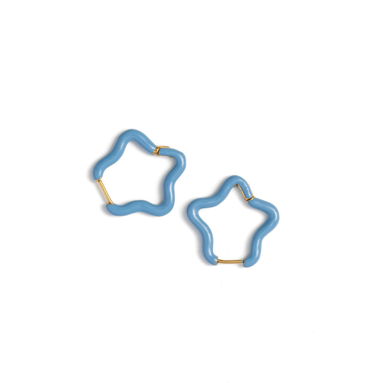 Enamel Star Hoop Hypoallergenic - Pip Pop Post