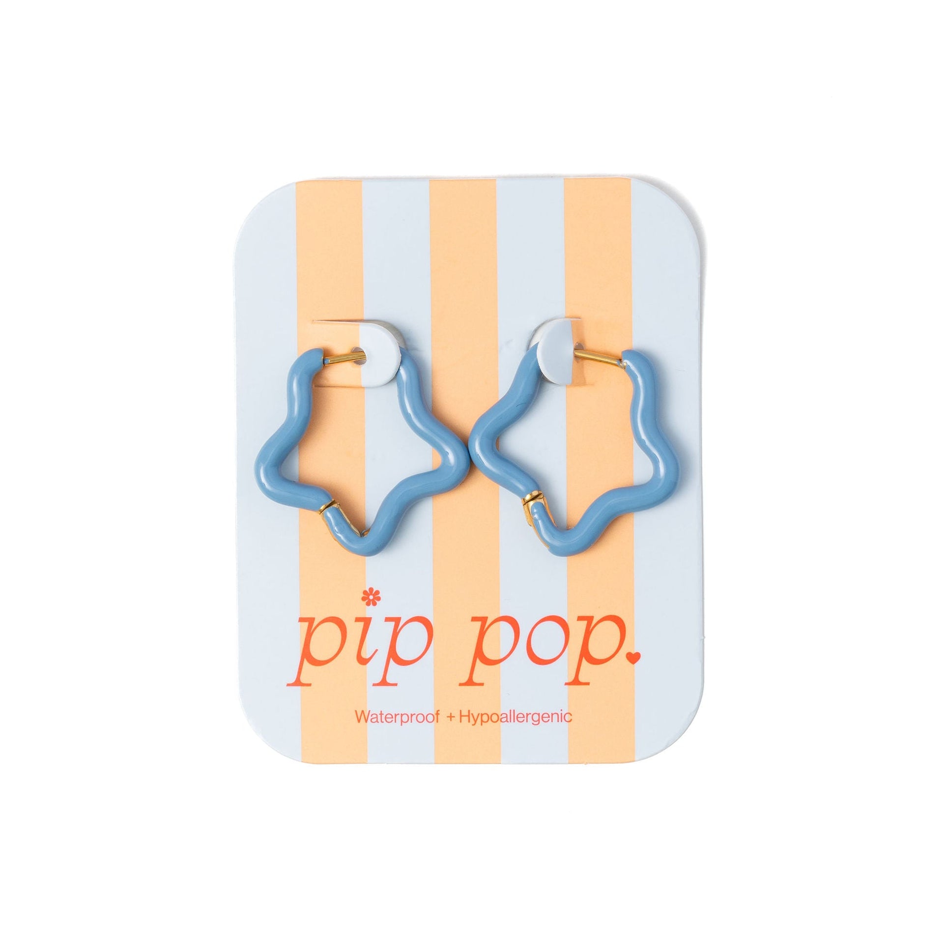 Enamel Star Hoop Hypoallergenic - Pip Pop Post