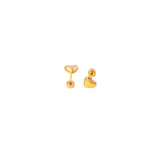 Bubble Heart Stud