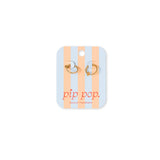 Spring Clip on Gold Hoop
