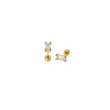 Diamond Baguette Stud