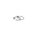 Spring Clip On Silver Hoop