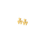 Bubble Heart Stud + Bold Bow Charm Set