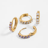 Dainty Pink Opal Hoop