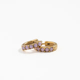 Dainty Pink Opal Hoop