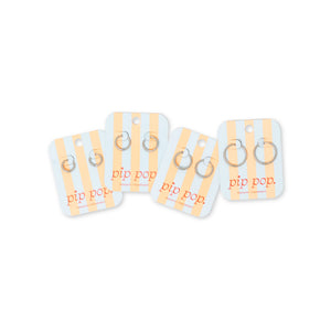 Endless Hoop Thin Set of 4 Silver