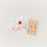 Daisy Charm + White Enamel Hoop Set