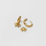 Bow Charm + 8mm Endless Hoop Set