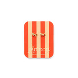 Bow Gold Long Post Stud