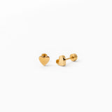Heart Gold Long Post Stud
