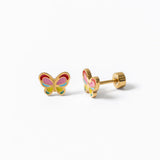 Colorful Butterfly Stud