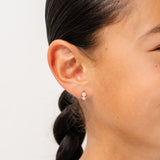 Opal dual stud earrings for kids - Pip Pop Post