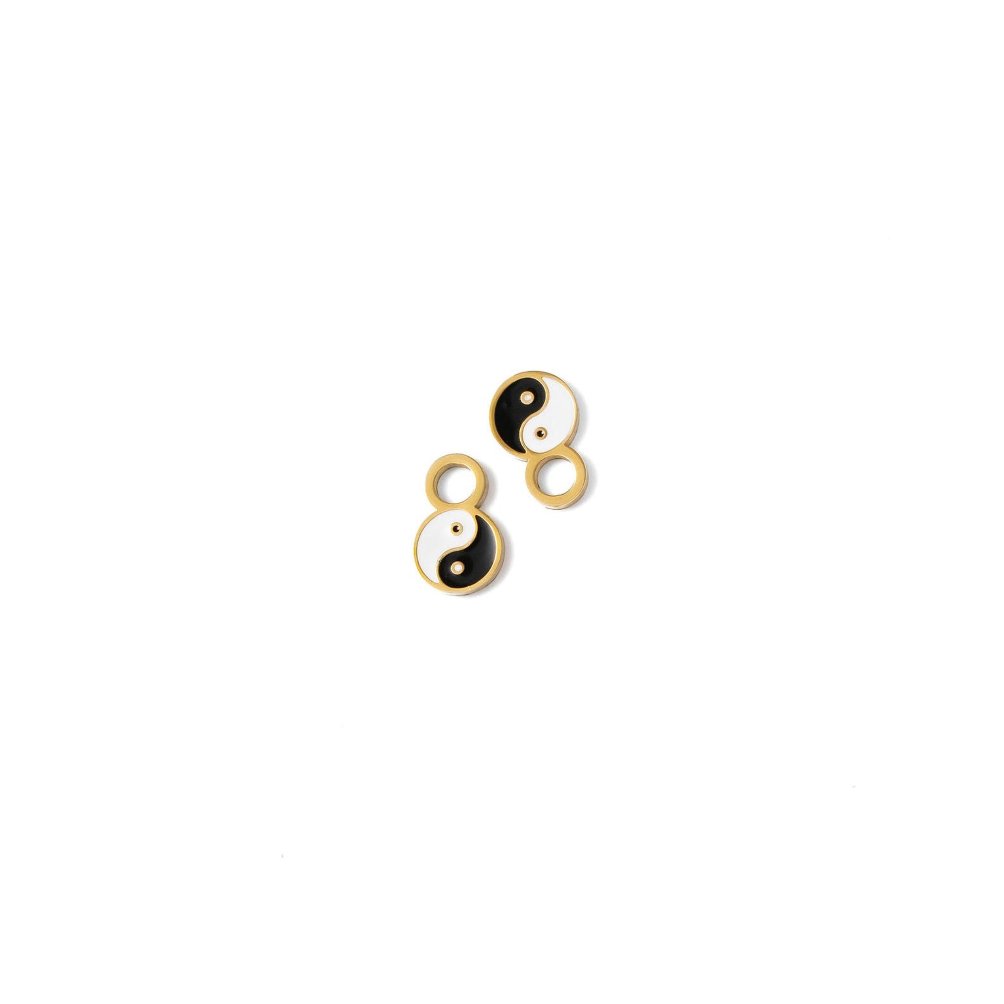 Yin yang gold earring charms