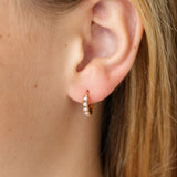 Dainty Pink Opal Hoop