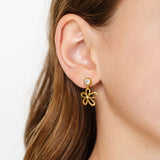 Round Diamond Flat Back Stud Earring