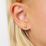 Mini Bubble Heart Stud
