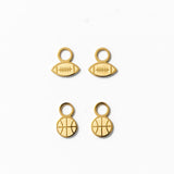 Basketball Charm - Gold