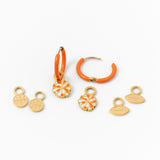 Enamel Game Day Hoop - Orange