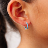Enamel Game Day Hoop - Light Blue