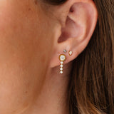 Round Diamond Flat Back Stud Earring