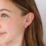 Round Diamond Flat Back Stud Earring