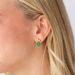 Bubble Heart Flat Back Stud Earring