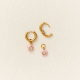 Flower Enamel Gemstone Charm
