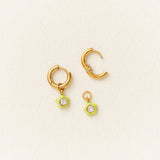 Flower Enamel Gemstone Charm