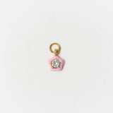 Flower Enamel Gemstone Charm