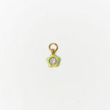 Flower Enamel Gemstone Charm