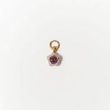 Flower Enamel Gemstone Charm
