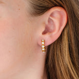 Bold Bezeled Diamond Hoop