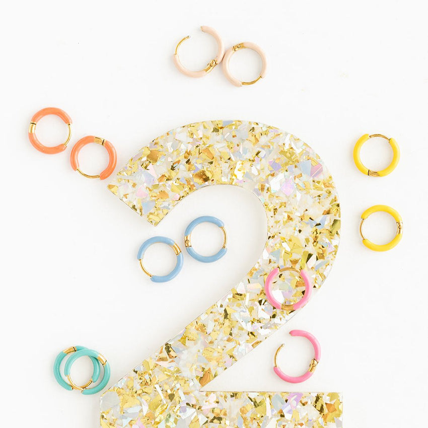 Pompom Hoop Earrrings