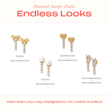 Diamond Dangle Hypoallergenic Charm
