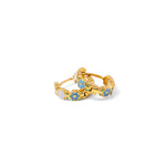 Gold hoop with flower details