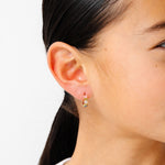 Gold hoop with flower details