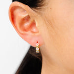 Gold hoop with flower details
