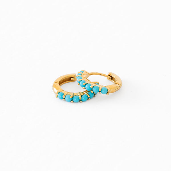 Gold and Gem Hoop Earring – Pip Pop Post