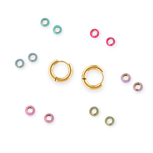Enamel Hoop Bead Set