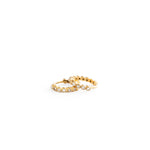 Bezel diamond gold hypoallergenic hoop for kids