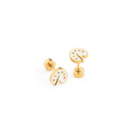 Art Palette earrings on a white background