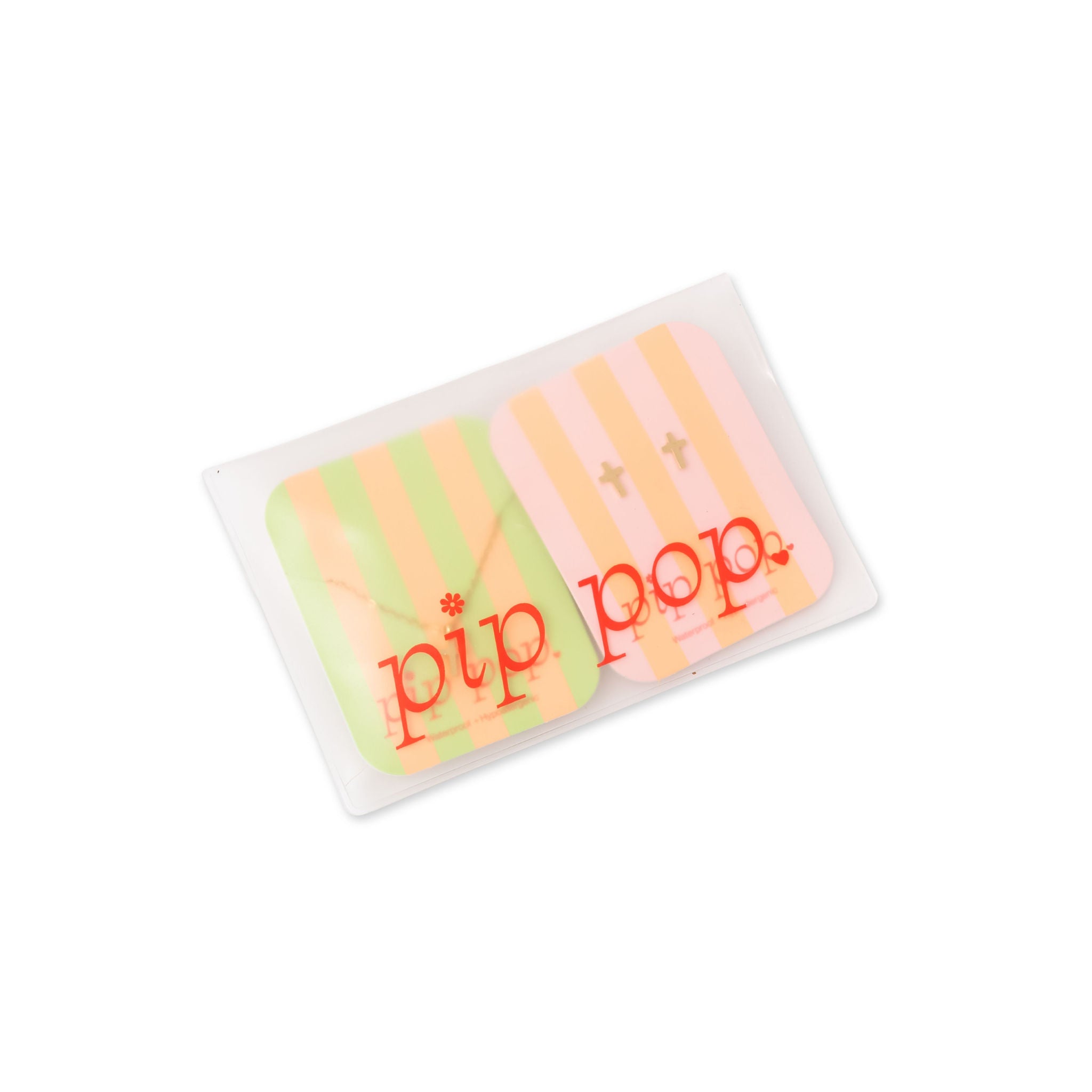 Pip Pop hypoallergenic cross necklace and earring set for girls — nickel-free kids jewelry set gift packaging