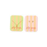 Pip Pop hypoallergenic cross necklace and earring set for girls — nickel-free kids jewelry set